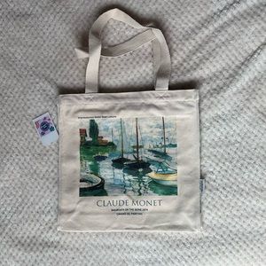 “Sailboats on the Seine” by Claude Monet canvas tote bag ❣️